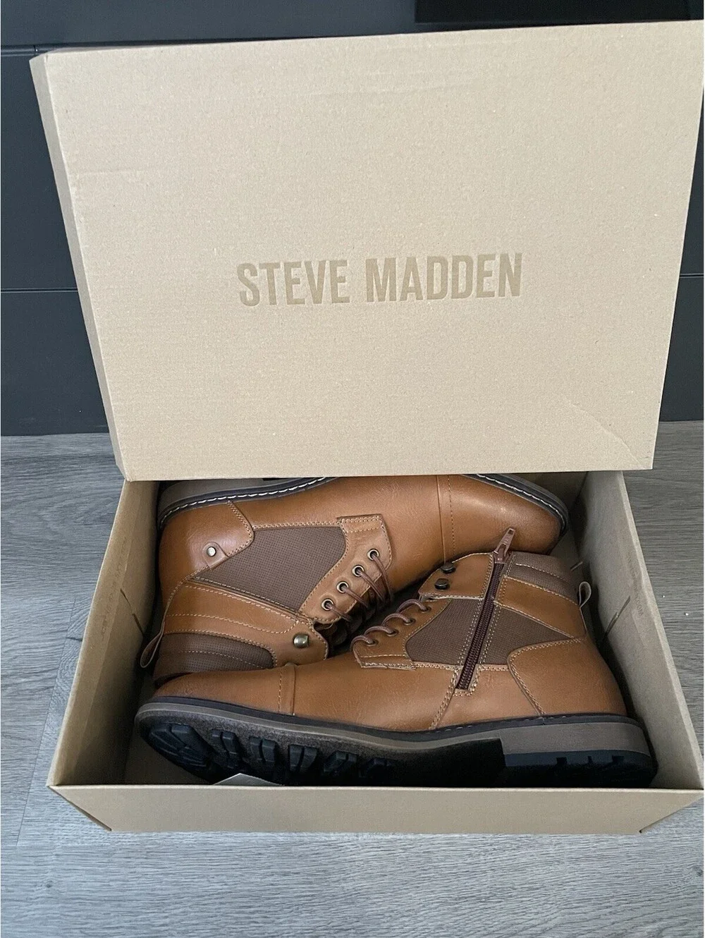 NEW Steve Madden Leather boots All-terrain Dress Boots Men's Size 11
